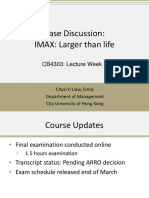 Strategy & Policy Lecture Week 7 - Updated IMAX Case C03