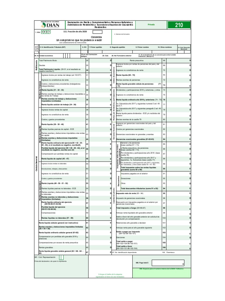 Formulario 210 para Declaración de Renta | PDF | Economias | Mercado ...