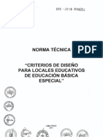 Norma técnica Criterios de Diseño para Locales Educativos de Educación Básica Especial