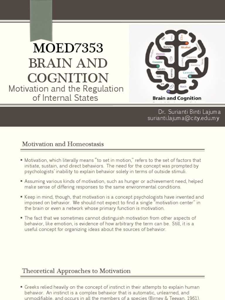 Motivation and Homeostasis in Behavior | PDF | Self-Improvement | Wellness