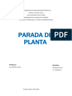 Parada de planta- Emelys