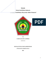 Makalah Sistem Sosial Budaya Masyarakat Kota