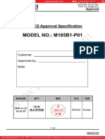 MODEL NO.: M185B1-P01: TFT LCD Approval Specification