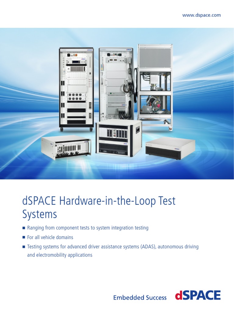 dSPACE HardwareintheLoop Test Systems PDF Simulation