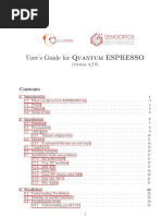 User's Guide For Quantum ESPRESSO: (Version 4.2.0)