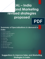Sales and Marketing Revised Strategies Proposed