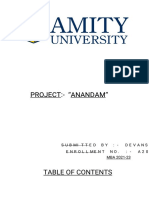 Anandam Project (Devanshu Sharma) Mba 2021-23