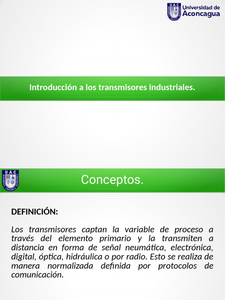 Clase 07 Introducción A Los Transmisores Industriales. | PDF ...
