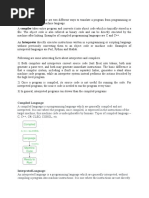 Compiler-Interpreter-Compiled and Interpreted Language