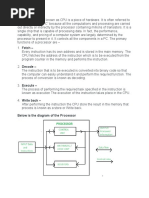 Below Is The Diagram of The Processor