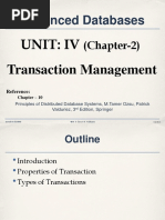 ADB - Unit IV (Chapter-2) - Transaction Management