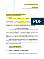 Demanda de amparo por arresto administrativo ilegal