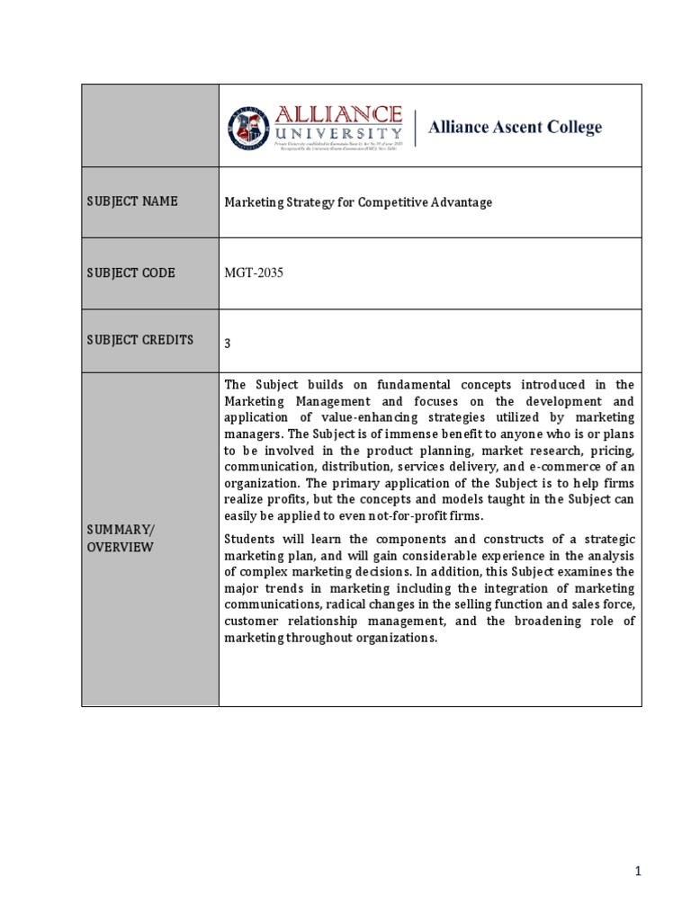 Marketing Strategies for Competitive Edge | PDF | Strategic Management ...