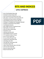 Global reports and indices snapshot