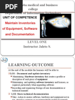 Maintain Inventories of Equipment, Software and Documentation