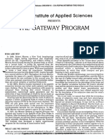 The Gateway Program: Monroe Institute of Applied Sciences