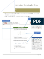 TIC5 - Atividade - Processador de Texto - Marcas e Numeração - Tela de Desenho e Formas