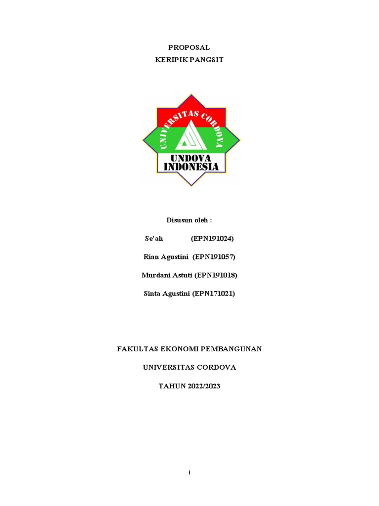 Proposal Usaha Keripik Pangsit | PDF | Karier & Perkembangan | Bisnis