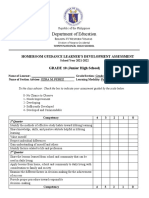 HOMEROOM GUIDANCE LEARNER'S DEVELOPMENT ASSESSMENT (Junior hIGH SCHOOL)