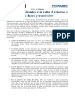 NP Pasos para Afrontar Con Éxito El Retorno A Las Clases Presenciales 27.4.2022