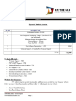 Dynamic Website Invoice