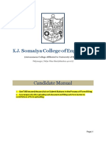 K.J. Somaiya College of Engineering: Candidate Manual