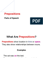 Prepositions: Parts of Speech