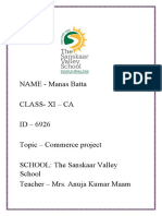 Manas Batta 11 Ca Commerce Project