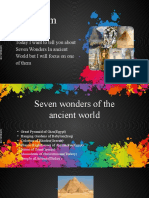 Hello! I'm Megat: Today I Want To Tell You About Seven Wonders in Ancient World But I Will Focus On One of Them