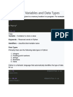 Python Variables and Data Types Guide