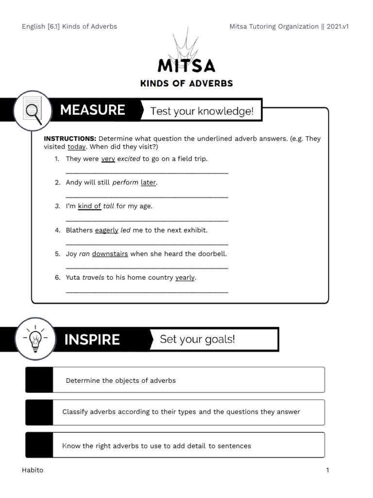 Understanding Adverbs and Their Questions | PDF | Adverb | Verb