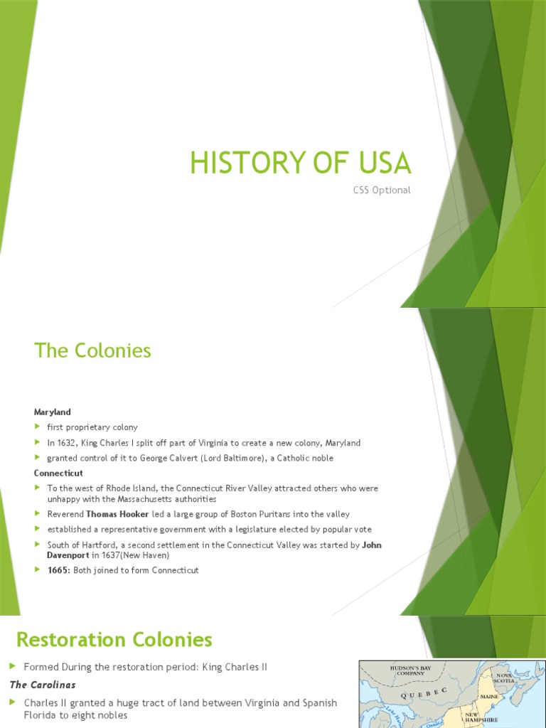 History of Usa PDF Thirteen Colonies British Colonization Of The