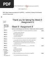 Thank You For Taking The Week 8: Assignment 8. Week 8: Assignment 8