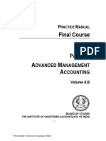 Final Course: Dvanced Anagement Ccounting