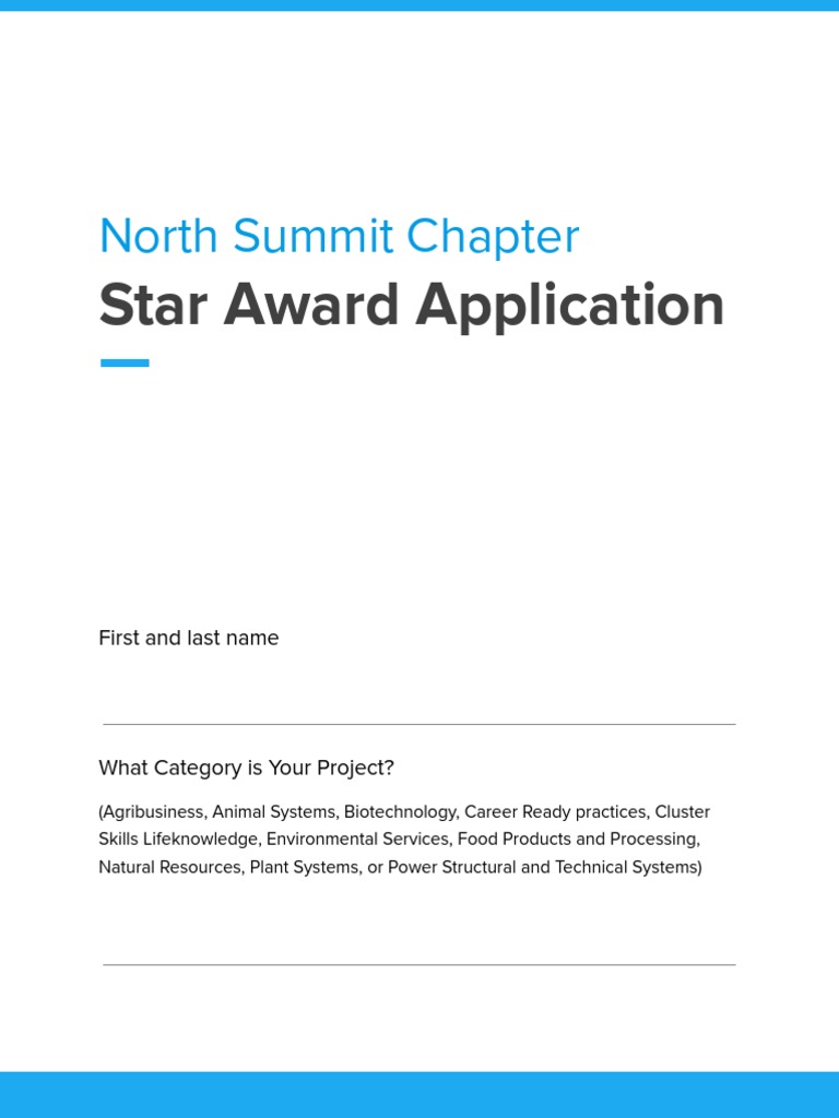 North Summit Star Award Application Guide | PDF | Finance & Money ...