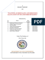 Planning, Schedulling and Resource Allocation of Multistored Building