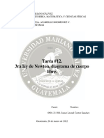 Tarea 12 Tercera Ley Diagrama de Cuerpo Libre