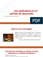 Estrategias Explicativas en El Párrafo de Desarrollo