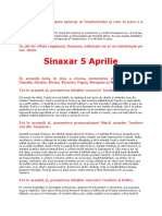 Sinaxar 5 Aprilie: Cu Ale Lor Sfinte Rugăciuni, Doamne, Miluieşte-Ne Şi Ne Mântuieşte Pe Noi. Amin