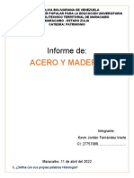 Informe de Acero y Madera