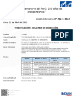 2021-0013 Modificación Columna de Dirección DLX&DMX