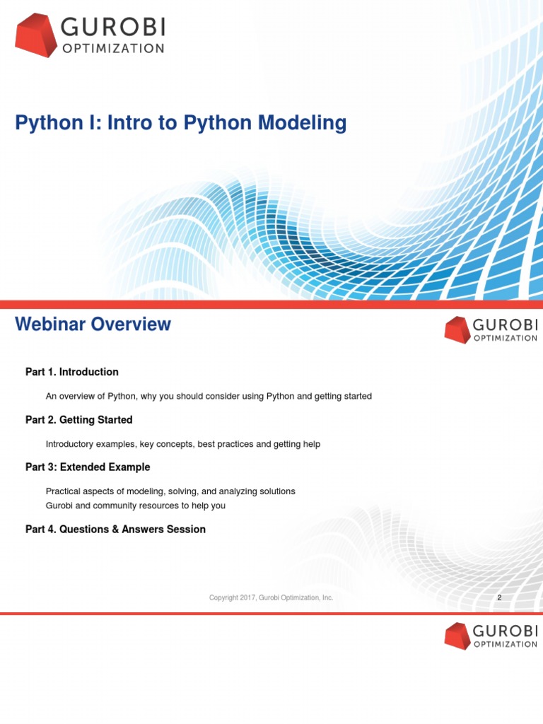 Python I - Intro To Python Modeling | PDF | Python (Programming ...