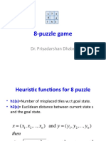8-Puzzle Game Heuristic Function