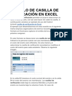 Ejemplo de Casilla de Verificación en Excel