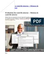 Evaluation Du Contrôle Interne