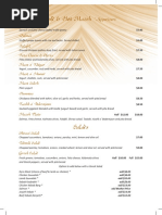 Pars Cuisine Dinner Menu