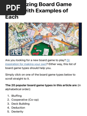 20 Amazing Board Game Types with Examples of Each - Streamlined Gaming