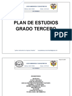 Plan de Estudio de Tercero