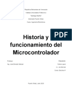 Historia y Funcionamiento Del Microcontrolador