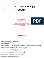 Research Methodology Course